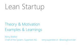 Lean Startup