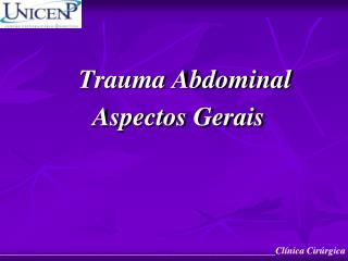 Trauma Abdominal Aspectos Gerais