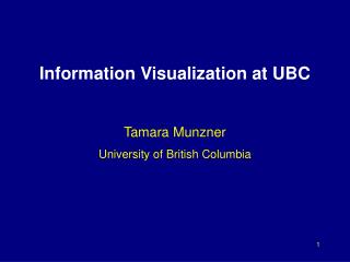 Information Visualization at UBC