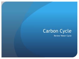 Carbon Cycle