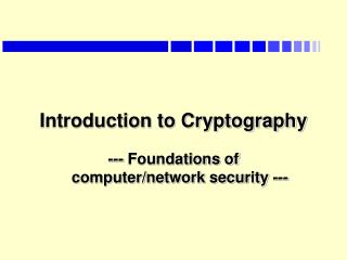 Introduction to Cryptography