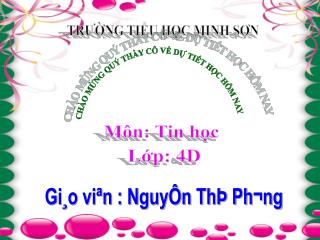 TRƯỜNG TIỂU HỌC MINH SƠN