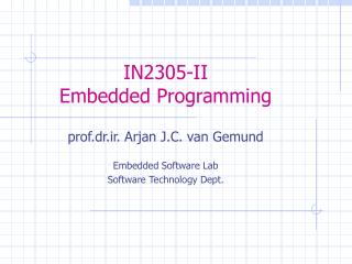 IN2305-II Embedded Programming