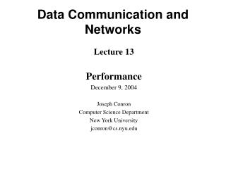 Data Communication and Networks