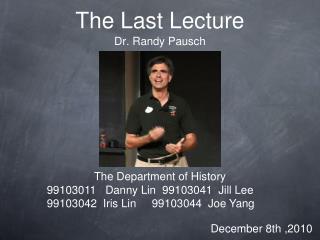 The Last Lecture