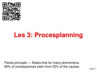 Les 3: Procesplanning