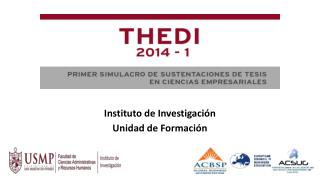 Instituto de Investigación Unidad de Formación