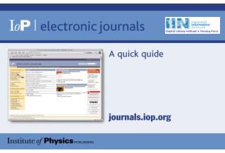 Welcome! A quick guide to IOP’s Electronic Journals Contact us