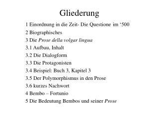 Gliederung