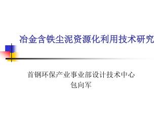 冶金含铁尘泥资源化利用技术研究