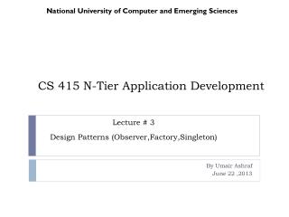 CS 415 N-Tier Application Development