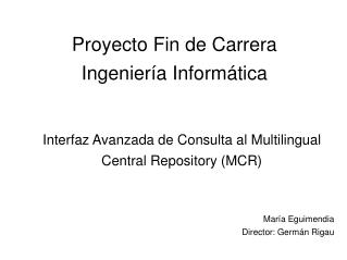 Proyecto Fin de Carrera Ingeniería Informática