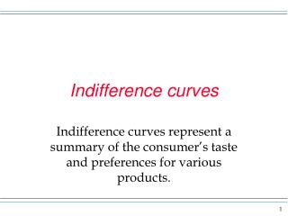 Indifference curves