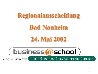 Regionalausscheidung Bad Nauheim 24. Mai 2002