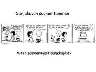 Sarjakuvan suomentaminen