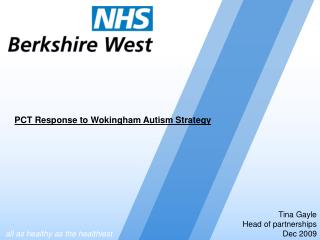 PCT Response to Wokingham Autism Strategy