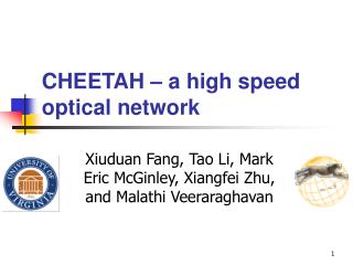 CHEETAH – a high speed optical network