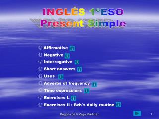 INGLÉS 1ºESO Present Simple