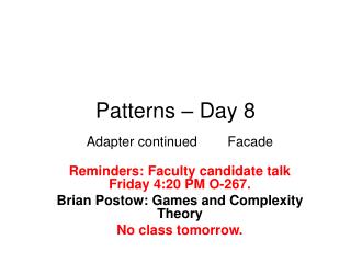 Patterns – Day 8