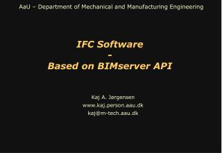 IFC Software - Based on BIMserver API