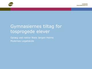 Gymnasiernes tiltag for tosprogede elever