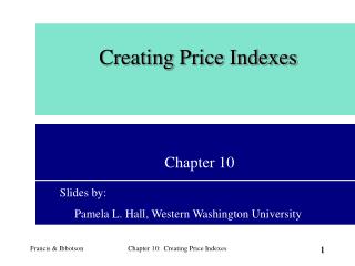 Creating Price Indexes