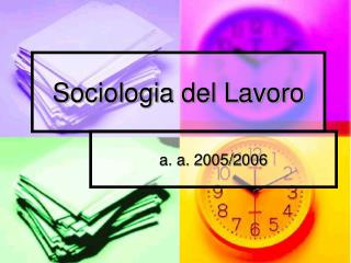 Sociologia del Lavoro