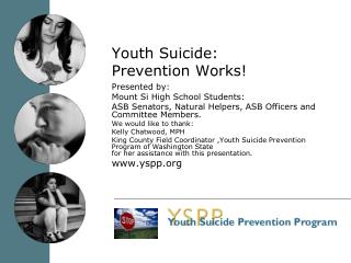 Youth Suicide: Prevention Works!