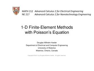 1-D Finite-Element Methods with Poisson’s Equation