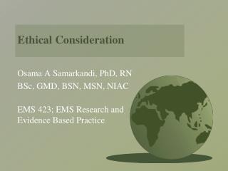 Ethical Consideration