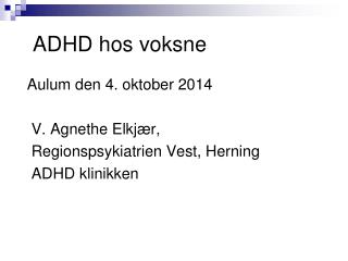 ADHD hos voksne