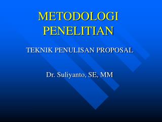 METODOLOGI PENELITIAN