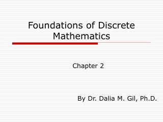 Foundations of Discrete Mathematics