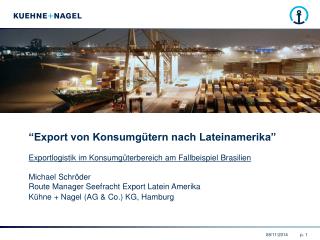 “Export von Konsumgütern nach Lateinamerika”