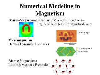 Numerical Modeling in Magnetism