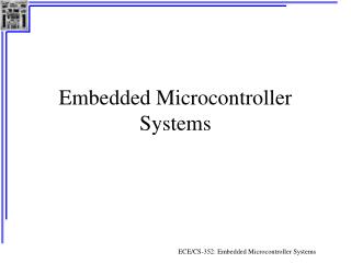 Embedded Microcontroller Systems