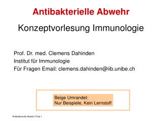 Antibakterielle Abwehr