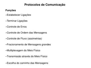 Protocolos de Comunicação