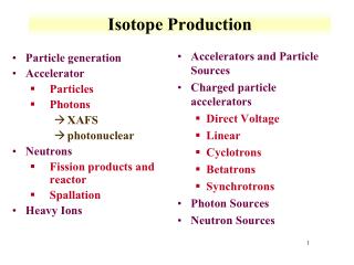 Isotope Production