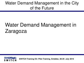 Water Demand Management in the City of the Future