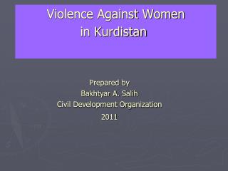 Violence Against Women in Kurdistan