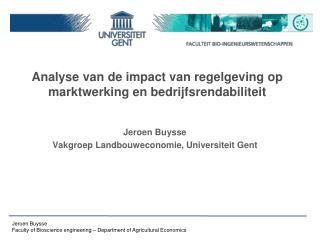 Analyse van de impact van regelgeving op marktwerking en bedrijfsrendabiliteit