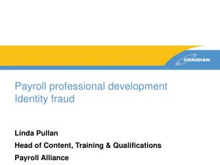 Payroll professional development Identity fraud