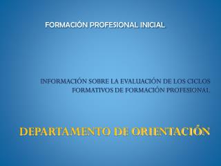 FORMACIÓN PROFESIONAL INICIAL
