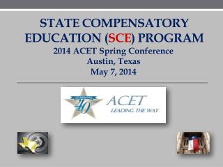 State Compensatory Education ( SCE ) Program