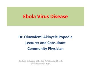 Ebola Virus Disease