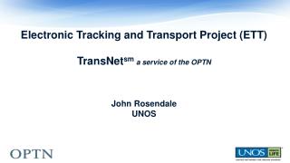 ETT/ TransNet sm Update