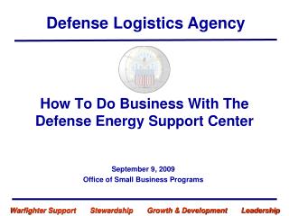 How To Do Business With The Defense Energy Support Center