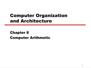 Computer Organization and Architecture