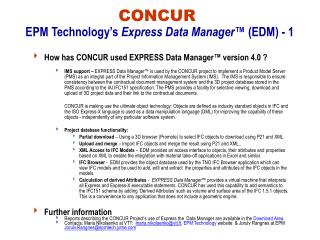 CONCUR EPM Technology’s Express Data Manager™ (EDM) - 1